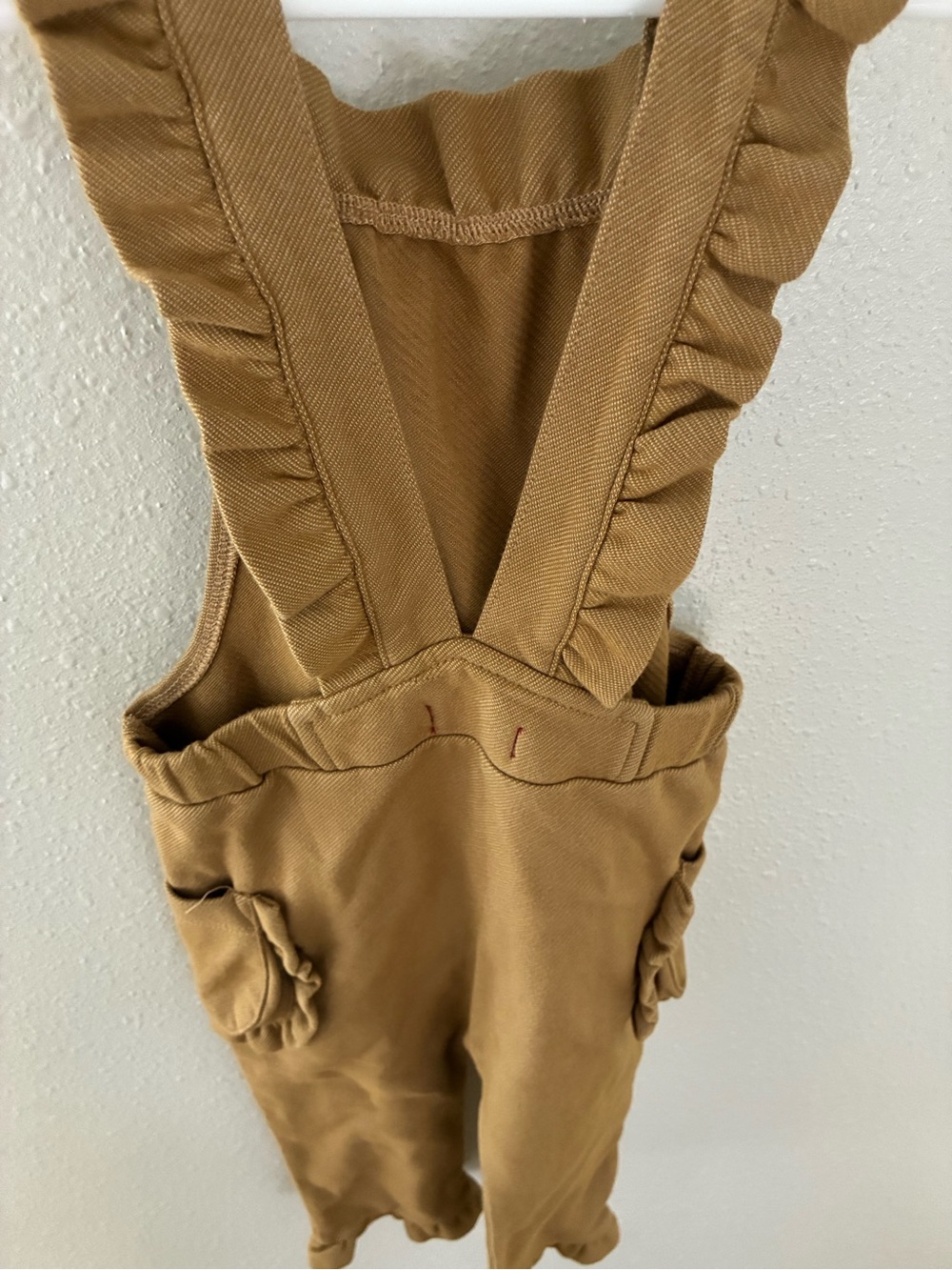 Milkbarn Rust Denim Ruffle Overalls - Picture 5 of 7